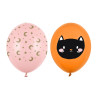 Balony na Halloween Hocus Pocus Księżyc, Czarny Kot 50 szt