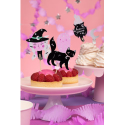 Dekoracje do muffinek ciastek na torta Halloween, 14 cm, mix (1 op. / 6 szt.)