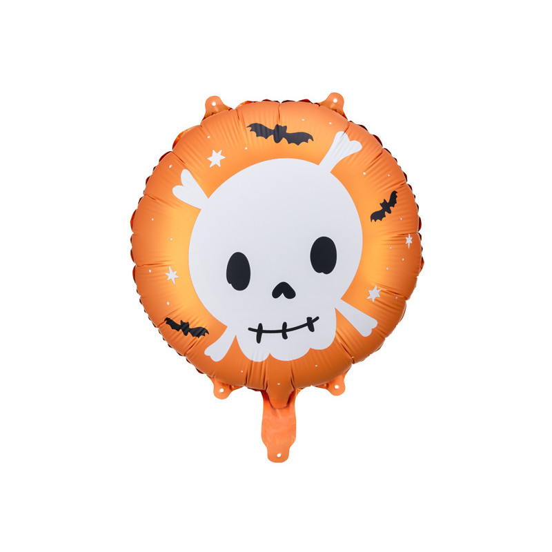Balon foliowy Czaszka Kościotrup 45 cm na Halloween