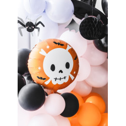 Balon foliowy Czaszka Kościotrup 45 cm na Halloween