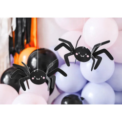 Dekoracja papierowa czarne pająki Pająki 27x17 cm wisząca dekoracja na Halloween