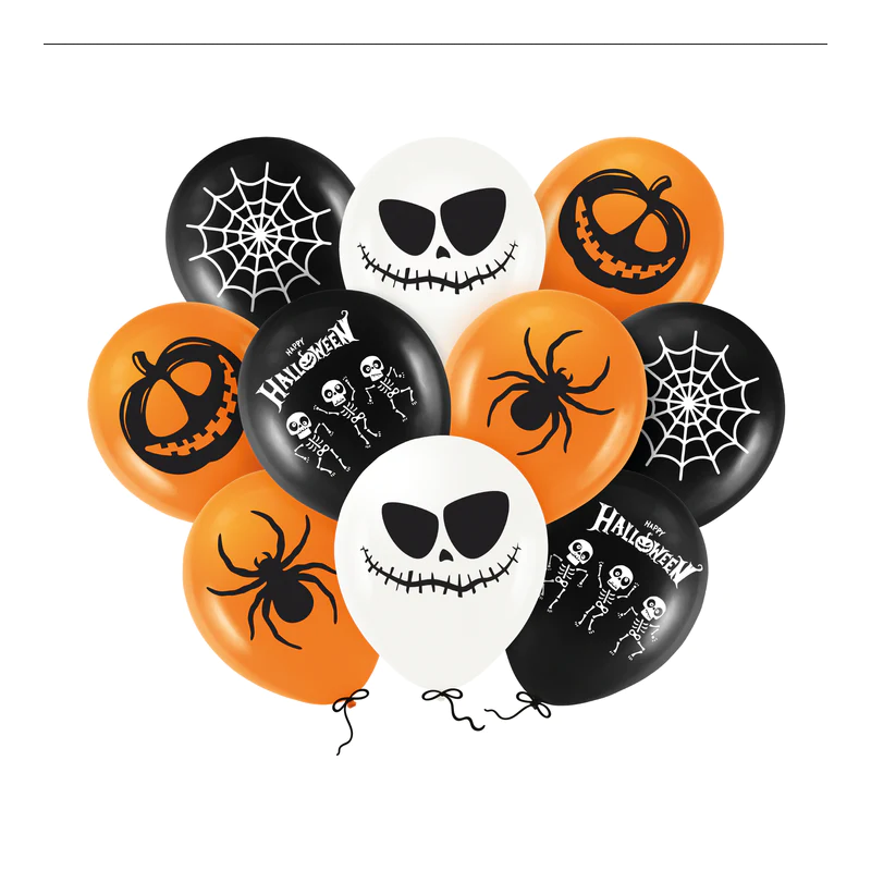 Zestaw Balony Happy Halloween mix 30cm 10szt