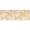 Bieżnik na stół złoty transparentny ze złotymi zdobieniami elegancki 0,36x9m