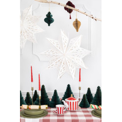 Gwiazda papierowa biała ażurowa duża, 50cm