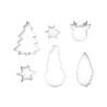 Wykrawacze do ciastek Merry Christmas, srebrny (1 op. / 6 szt.)
