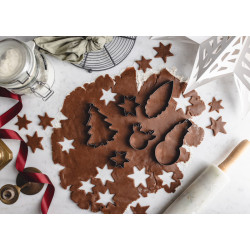 Wykrawacze do ciastek Merry Christmas, srebrny (1 op. / 6 szt.)
