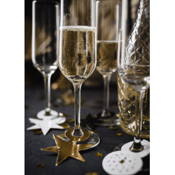 Znaczniki na kieliszki Happy New Year, 7.5-9.5 cm, mix (1 op. / 6 szt.)