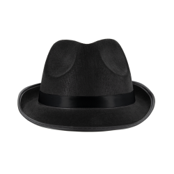 Kapelusz wieczorowy czarny alcapone Gangstera Fedora