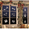 Świąteczne Szablony na okno na sztuczny śnieg 8szt
