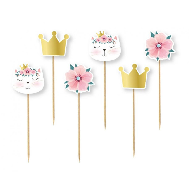 Pikery do muffinek Kotek, 6 szt.