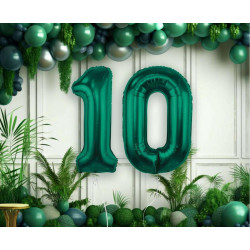 Balon foliowy Cyfra ''1'', 85 cm, butelkowa zieleń