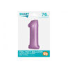 Balon foliowy Smart, Cyfra 1, lawendowa matowa, 76 cm