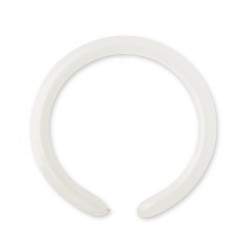 Balony D4 - Rurki włoskie białe 01 Modelina/ 100 szt.