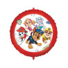 Balon foliowy 18" Paw Patrol Psi Patrol okrągły czerwony biały