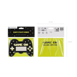 Zaproszenia Gamepad, mix (1 op. / 6 szt.)