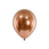Balony Glossy 30 cm MIEDZIANE 50 szt chrom BŁYSZCZĄCE