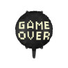 Balon foliowy Game over, 45 cm, czarny