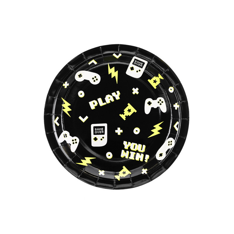 Talerzyki Gamepady, 23 cm, mix (1 op. / 6 szt.)