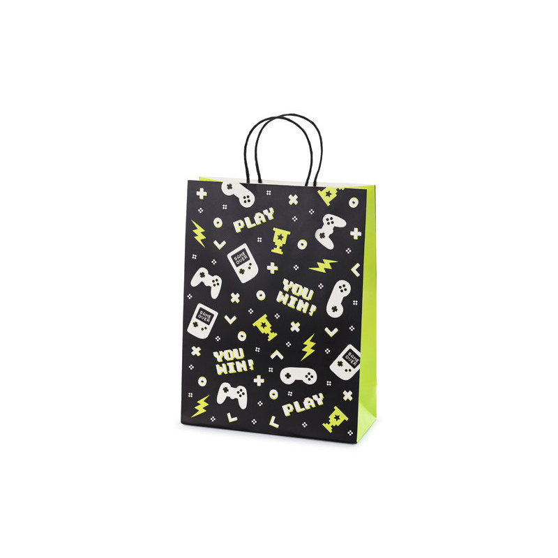 Torebka na prezenty Gamepady, 10x24x32 cm, mix