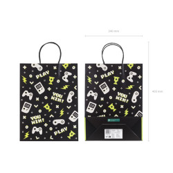 Torebka na prezenty Gamepady, 10x24x32 cm, mix