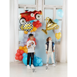 Balon foliowy Szachownica Happy Birthday, 45 cm, mix