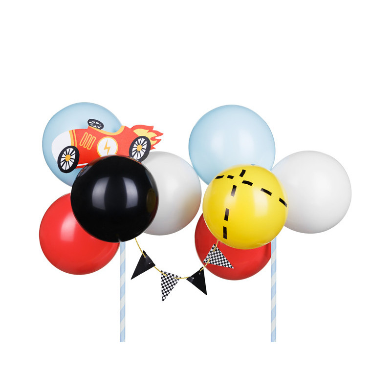 Balonowy topper na tort Autko, mix, 29 cm