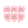 Balony Eco 33 cm,  Chrzest Święty, rumiany różowy (1 op. / 6 szt.)