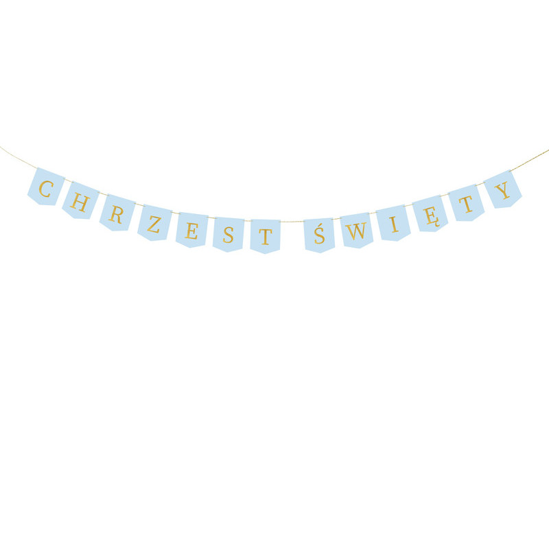 Baner ''Chrzest Święty'', 2 m, jasny niebieski
