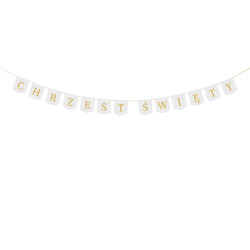 Baner ''Chrzest Święty'', 2 m, biały