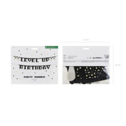 Baner ''Level up'' urodziny gracza 2.5 m, mix