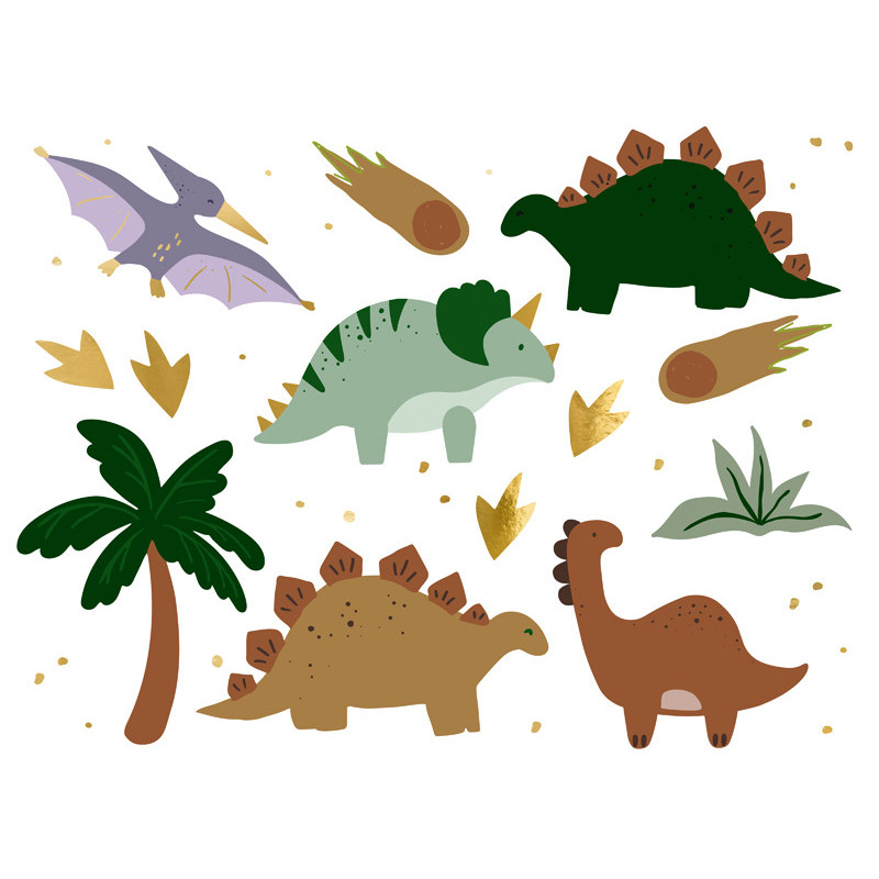 Tatuaże Dinozaury, mix (1 op. / 13 szt.)