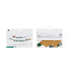Baner Happy Birthday Dino, 3 m, mix