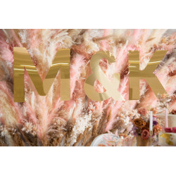 Litera lustrzana ''Z'', złoty, 47x60 cm